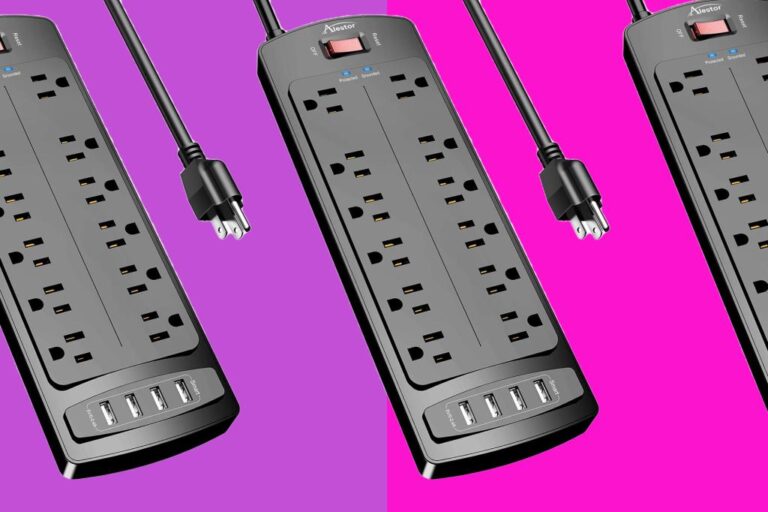 ALESTOR Surge Protector with 12 Outlets and 4 USB Ports is available at 27% off on Amazon