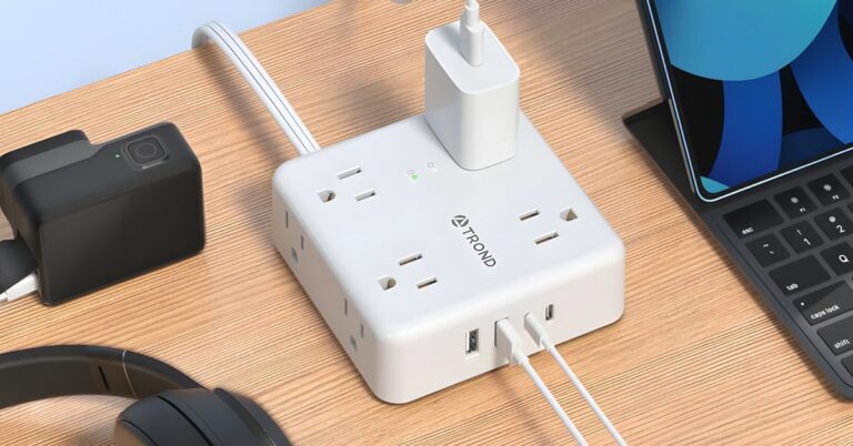 Just $15 Get a 10ft Surge Protector with 8 AC Outlets, 2 Type-C and 2 USB-A Ports (New 25% Off)