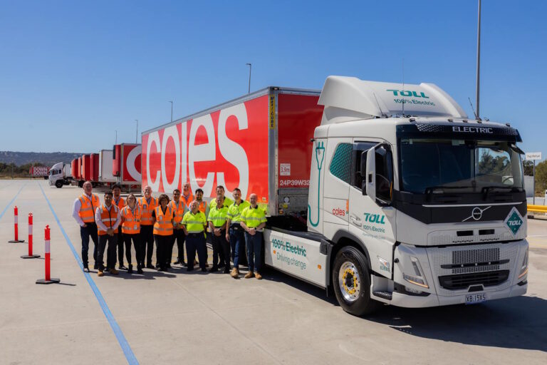 The logistics giant is delivering its first two heavy-duty electric vehicles to Coles in Perth